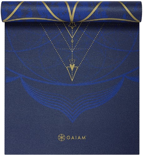 Gaiam Reversible Yoga Mat - 6 mm - Metallic Sun & Moon