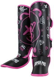 Super Pro Combat Gear Scheenbeschermer Kids Bear - Zwart/Roze