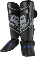Super Pro Combat Gear Scheenbeschermer Kids Wolf - Zwart/Grijs