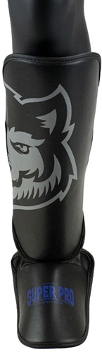 Super Pro Combat Gear Scheenbeschermer Kids Wolf - Zwart/Grijs-3