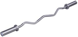 Lifemaxx Olympic EZ Bar Curlstang - Geborsteld Staal - 120 cm