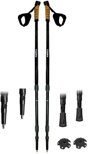Toorx Fitness Nordic Walking Stokken - Telescopisch Verstelbaar - Set van 2 Wandelstokken