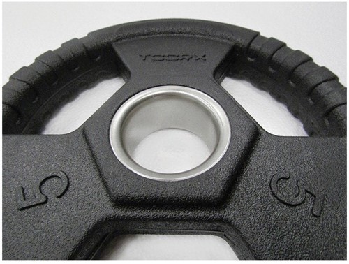 Toorx Fitness Rubber Olympische Halterschijf 50 mm - 5 kg - Per stuk-2
