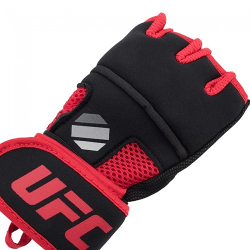 UFC Contender Quick Wrap Binnenhandschoenen Met Gel-Padding - Zwart/Rood-2