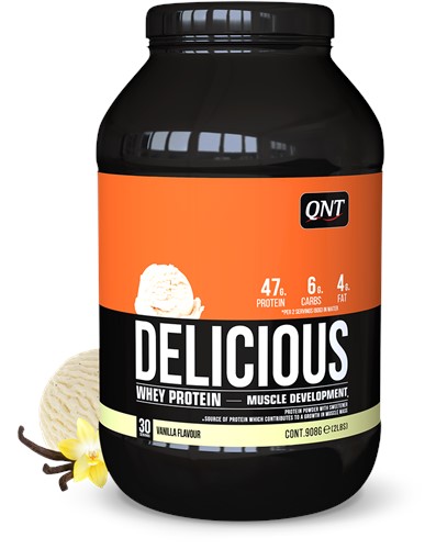 QNT Delicious Whey Protein - Eiwit Poeder - 908 gr - Vanilla