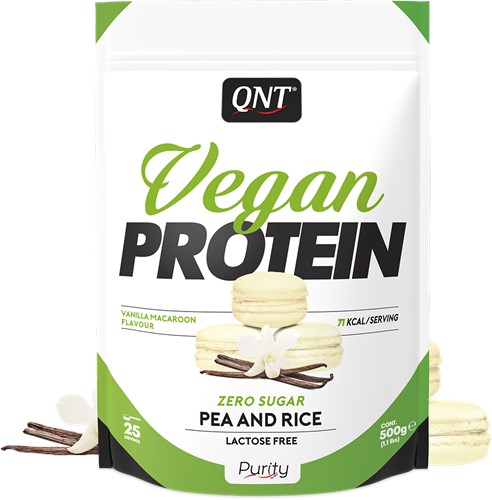 QNT Vegan Protein - Eiwit Poeder - 500 gram - Vanilla Macaroon