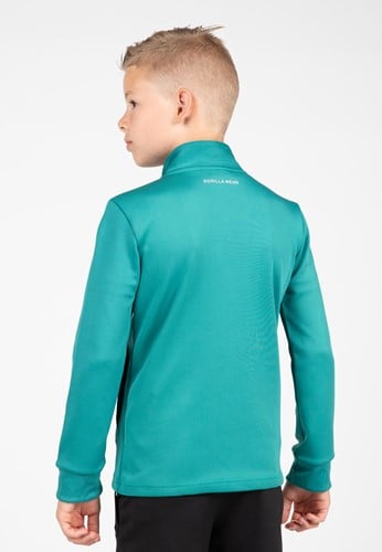 Gorilla Wear Vernon Kids Trainingsjas - Track Jacket - Groen/Blauw-2