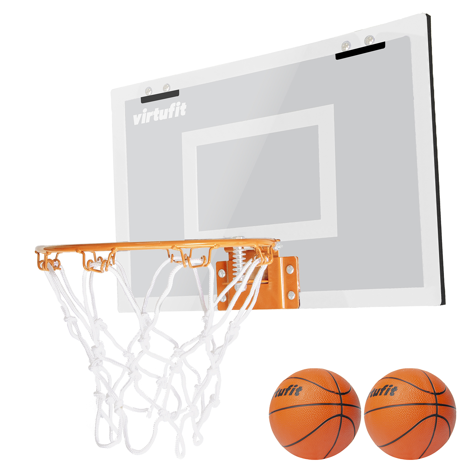 Lil beoefenaar Vervolg VirtuFit Pro Mini Basketbalbord met 2 Ballen en Pomp - Wit |  Fitnessapparaat.nl