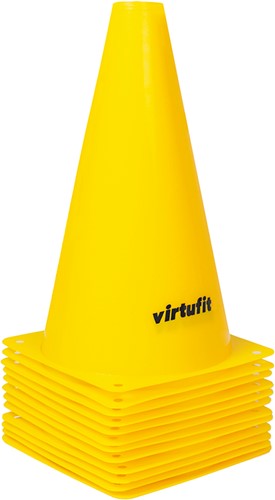 VirtuFit Pionnen Set - 23 cm - 12 Stuks - Geel