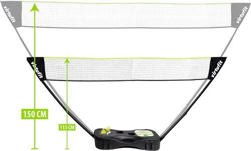 VirtuFit 2-in-1 Portable Badminton- en Tennis Set - Inclusief koffer en rackets