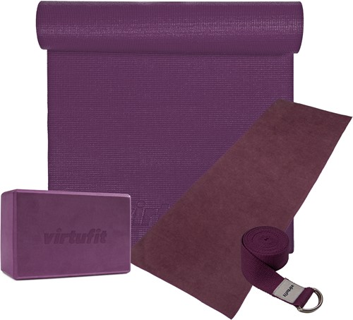 VirtuFit Premium Yoga Kit - 4-Delig - Mulberry