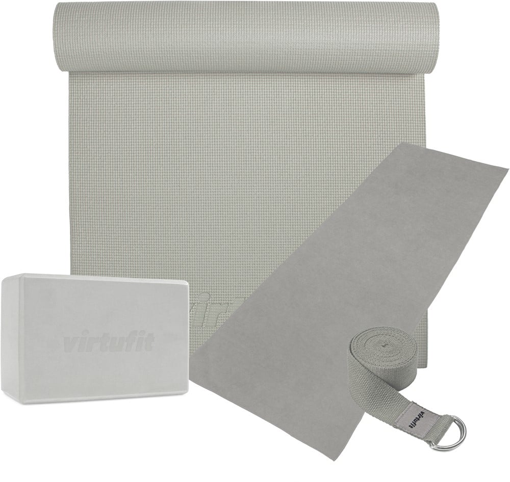VirtuFit Premium Yoga Kit - 4-Delig - Natural Grey
