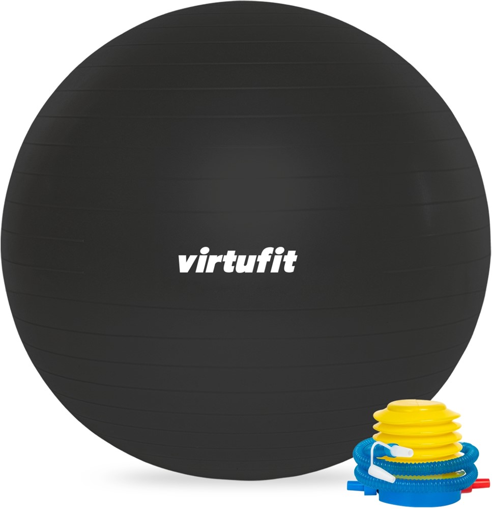 VirtuFit Anti-Burst Fitnessbal Pro - Gymbal - Swiss Ball - met Pomp - Zwart - 45 cm