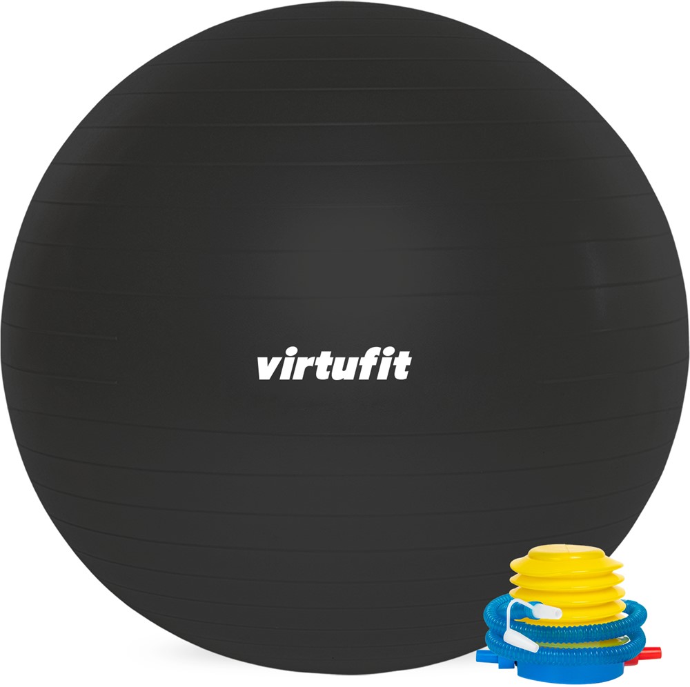 VirtuFit Anti-Burst Fitnessbal Pro - Gymbal - Swiss Ball - met Pomp - Zwart - 85 cm