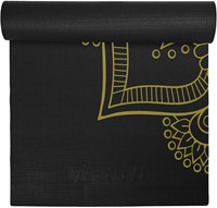 VirtuFit Premium Yogamat - 183 x 61 x 0,4 cm - Onyx Black Mandala