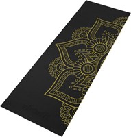 VirtuFit Premium Yogamat - 183 x 61 x 0,4 cm - Onyx Black Mandala