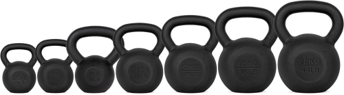 VirtuFit Kettlebell Set Gietijzer 4-6-8-10-12-16-20 kg