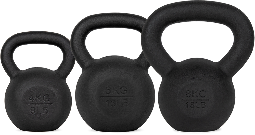 VirtuFit Kettlebell Set Gietijzer 4-6-8 kg