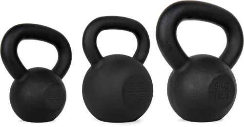 VirtuFit Kettlebell Set Gietijzer 4-6-8 kg-2
