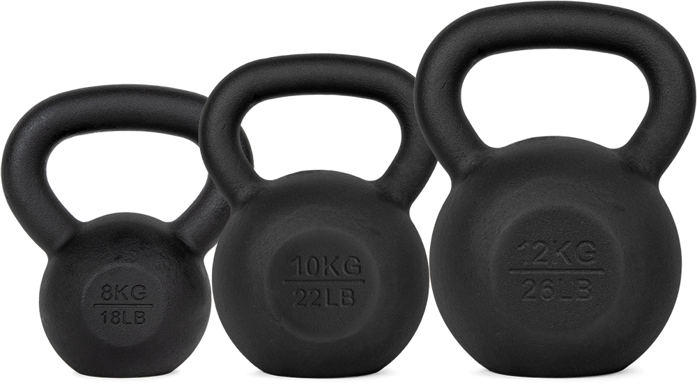 VirtuFit Kettlebell Set Gietijzer 8-10-12 kg