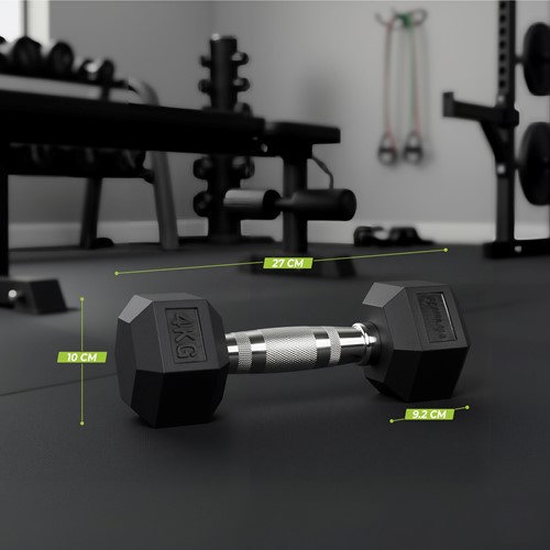 VirtuFit Hexa Dumbbell Pro Set - 2 x 4 kg-2