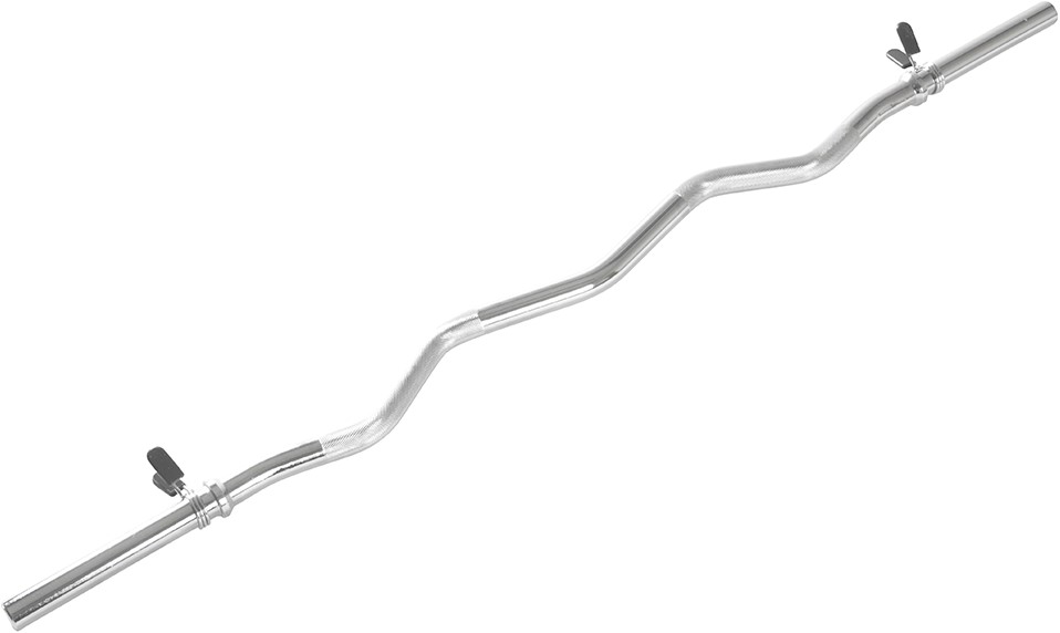 VirtuFit Curlstang - EZ Halterstang - 120 cm - Veerclip - 30 mm