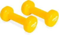 VirtuFit Vinyl Dumbbell Pro - 1 kg - Geel-2