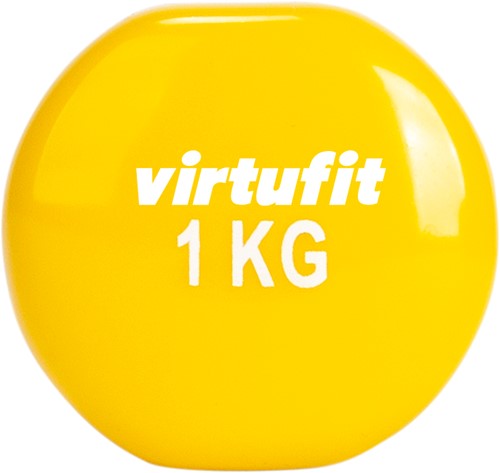 VirtuFit Vinyl Dumbbell Pro - 1 kg - Geel-3