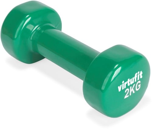 VirtuFit Vinyl Dumbbell Pro - 2 kg - Groen
