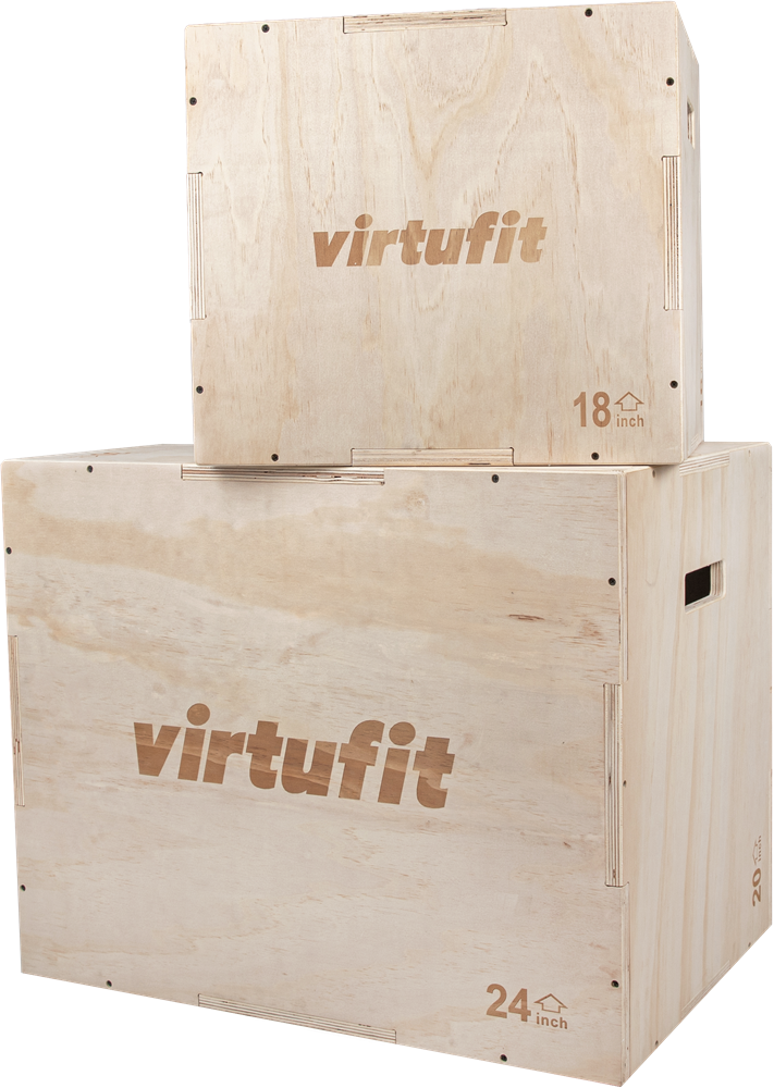 VirtuFit Houten 3-in-1 Plyo Box Set - 2 Stuks