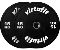 VirtuFit Bumper Plate - Olympische Halterschijf van Rubber - 50 mm - set 2 x 15 kg-2