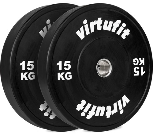 VirtuFit Bumper Plate - Olympische Halterschijf van Rubber - 50 mm - set 2 x 15 kg