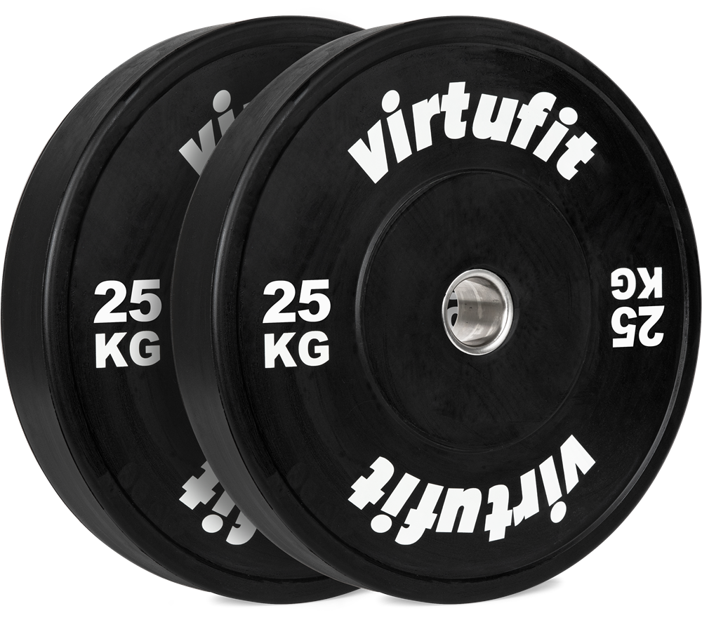 VirtuFit Bumper Plate - Olympische Halterschijf van Rubber - 50 mm - set 2 x 25 kg