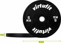 VirtuFit Bumper Plate - Olympische Halterschijf van Rubber - dikte