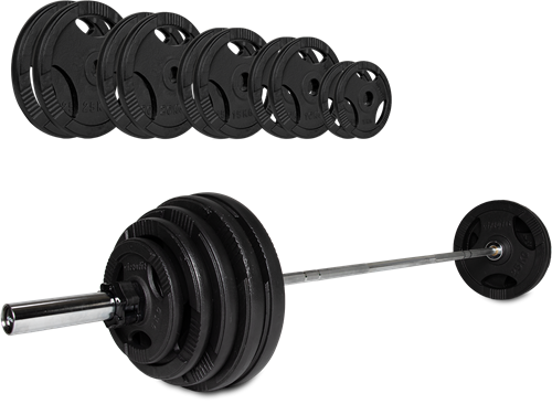 VirtuFit Olympische Gietijzeren Halterset - 170 kg-2