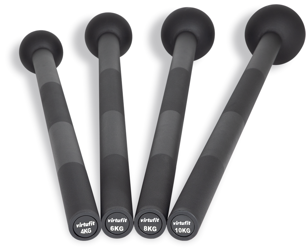 VirtuFit Macebell Set - Zwart - 4, 6, 8, 10 kg