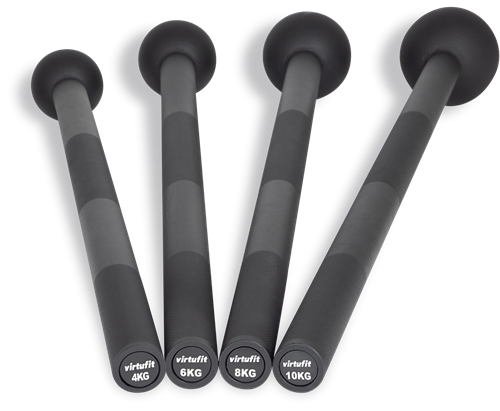 VirtuFit Macebell Set - Zwart - 4, 6, 8, 10 kg