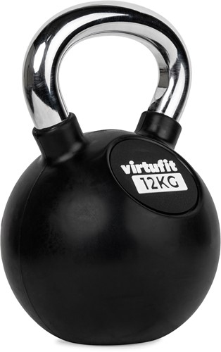 VirtuFit Kettlebell - Rubber/Chroom - 12 kg