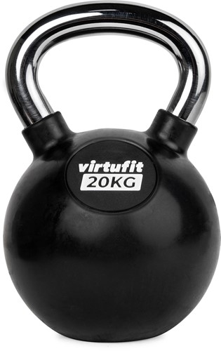 VirtuFit Kettlebell - Rubber/Chroom - 20 kg-2