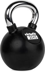 VirtuFit Kettlebell - Rubber/Chroom - 20 kg