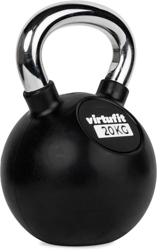 VirtuFit Kettlebell - Rubber/Chroom - 20 kg