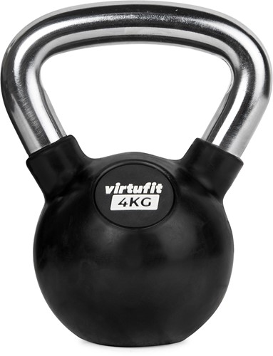 VirtuFit Kettlebell - Rubber/Chroom - 4 kg-2