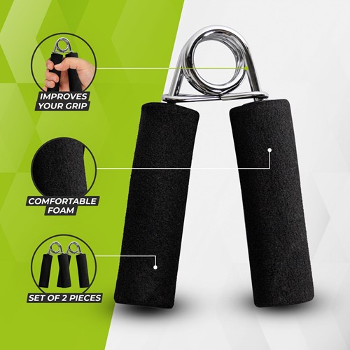 VirtuFit Foam Handknijpers - 2 Stuks - Zwart-2