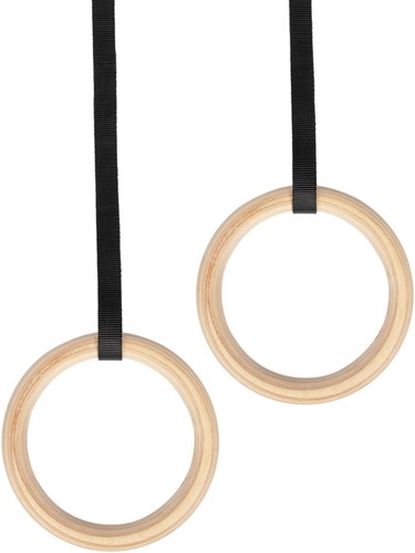VirtuFit Houten Gym Ringen - Inclusief straps-2