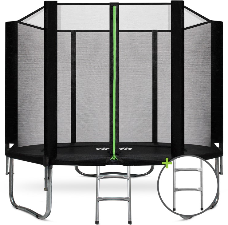 VirtuFit Trampoline met Veiligheidsnet - Zwart - 251 cm - Tweedekans