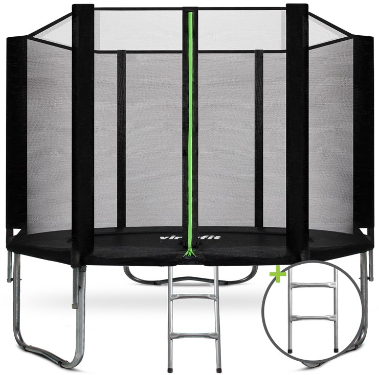 VirtuFit Trampoline met Veiligheidsnet - Zwart - 305 cm
