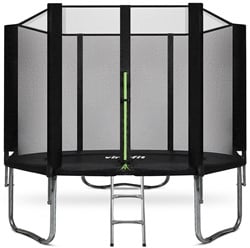 fitnessapparaat.nl VirtuFit Trampoline met Veiligheidsnet - Zwart - 251 cm aanbieding
