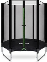 VirtuFit Kindertrampoline met Veiligheidsnet - Zwart - 140 cm