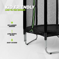VirtuFit Kindertrampoline met Veiligheidsnet - Zwart - 140 cm-3