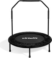 VirtuFit Opvouwbare Fitness Trampoline met Handvat - Zwart - 100 cm